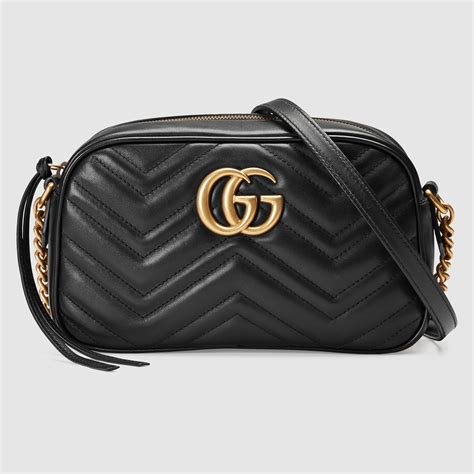 gucci new gg marmont black matelasse leather chain shoulder bag|Gucci Marmont large shoulder bag.